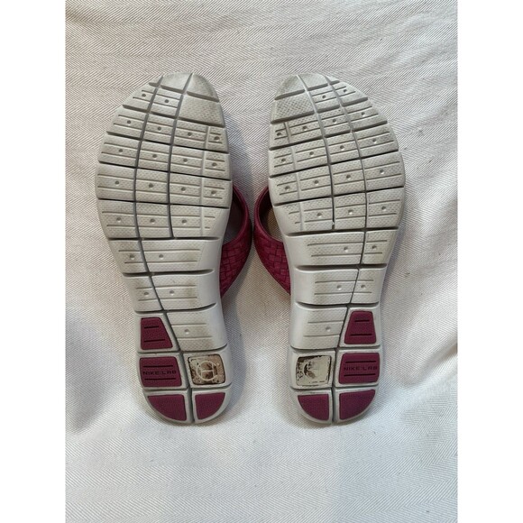 Cole Haan NikeAir Hot Pink Leather Comfort Flip Flop Thong Sandal Women Size 6.5 - Picture 2 of 5
